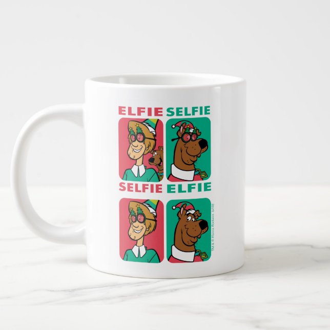 Taza De Café Gigante Scooby-Doo y Shaggy "Elfie Selfie" (Izquierda)