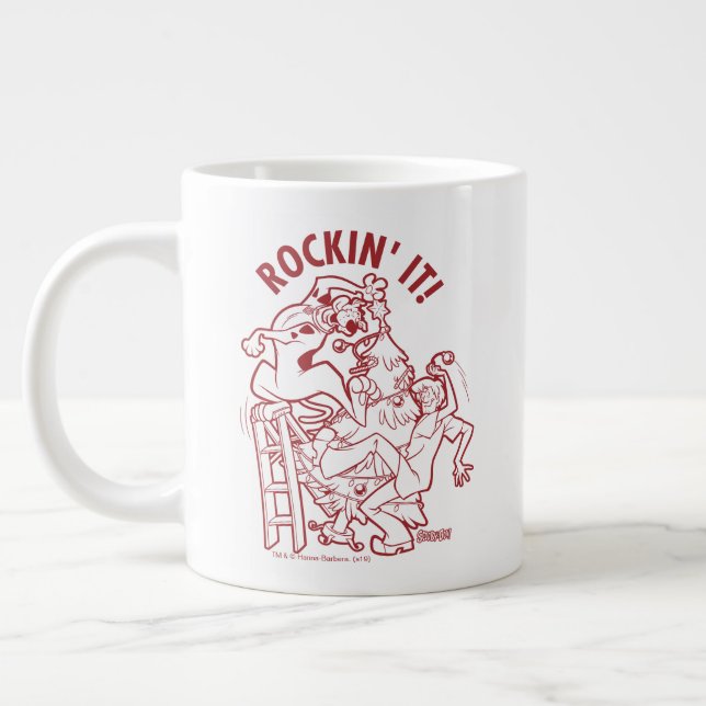 Taza De Café Gigante Scooby-Doo y Shaggy Rockin' "Alrededor del árbol (Izquierda)