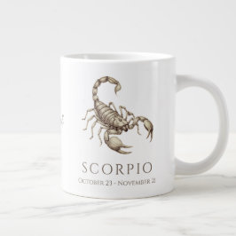 Taza De Café Gigante Scorpio Zodiac Personalized Name & Birth Date