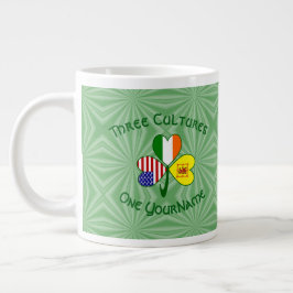 Taza De Café Gigante Scot Lion Irish USA Banderas Shamrock personalizad