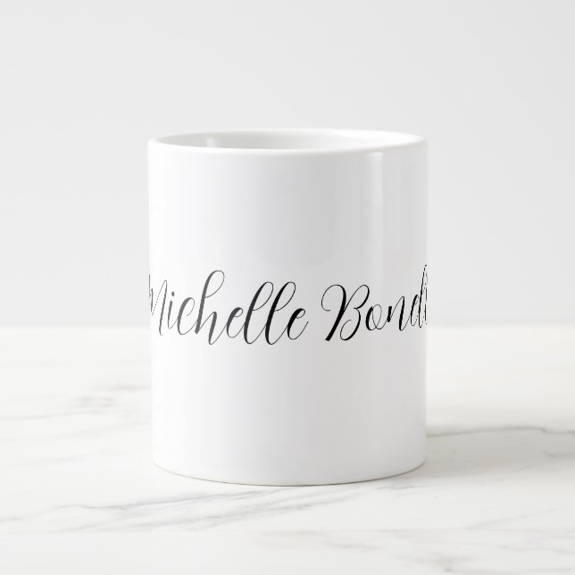 Taza De Café Gigante Script Clásico De Estilo Añadir El Nombre Llanto (Frente)