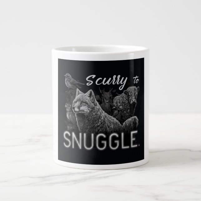 Taza De Café Gigante Scurry a acurrucarse (Frente)