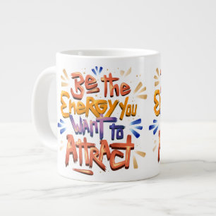 Taza De Café Gigante Sé La Energía Que Quieres Atraer