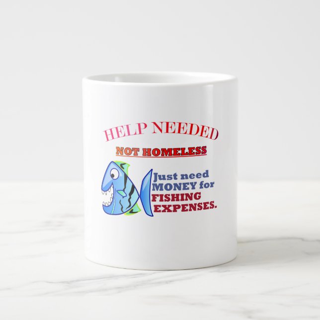 TAZA DE CAFÉ GIGANTE SE NECESITA AYUDA. (Frente)