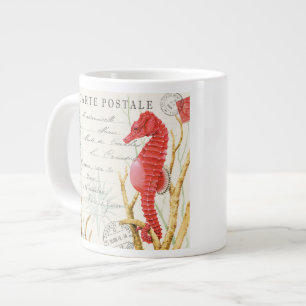 Taza De Café Gigante seahorse moderno del vintage