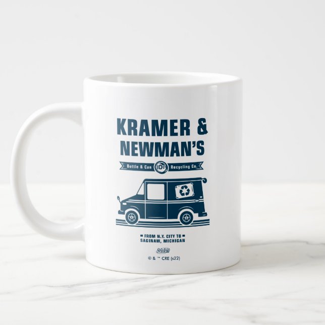 Taza De Café Gigante Seinfeld | Kramer & Newman's Recycling Co. (Izquierda)