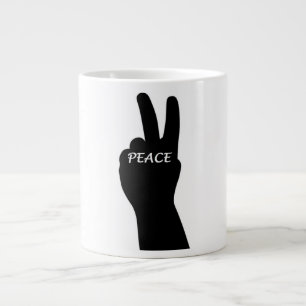 TAZA DE CAFÉ GIGANTE SEÑAL DE PAZ
