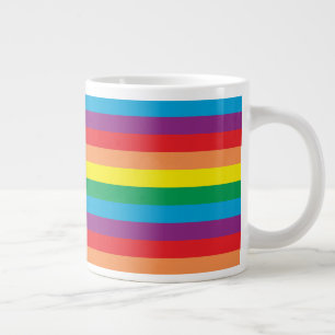 Taza De Café Gigante Sencillamente patrón arco iris