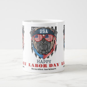 Taza De Café Gigante Sencillo Día del Trabajo Elegante con camiseta con