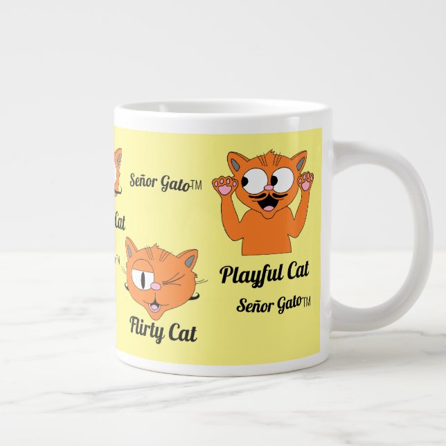 Taza De Café Gigante Señor Gato Cinco Imágenes Cuelgan Gato (Derecha)