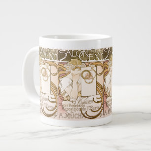 Taza De Café Gigante Señora Jumbo Mug de Alfonso Mucha