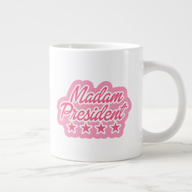 Taza De Café Gigante Señora Presidenta Mug - Interior rosa y negrita (Derecha)