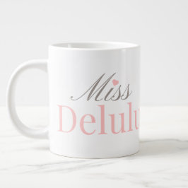 Taza De Café Gigante Señorita Delulu, Regalo divertido con estética ros
