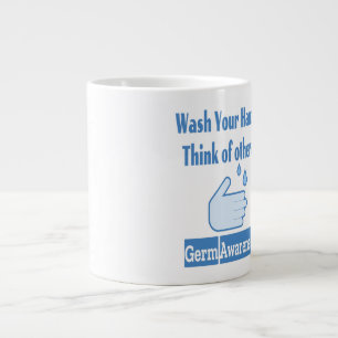 Taza De Café Gigante Sensibilización sobre el germen - Jumbo Mug