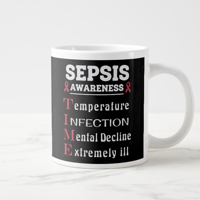 Taza De Café Gigante Sepsis Awareness T.I.M.E. Guide (Derecha)