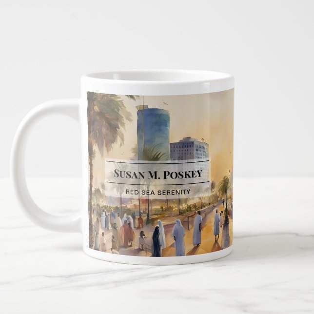 Taza De Café Gigante Serenity Grande Mug - Jeddah Corniche (Izquierda)