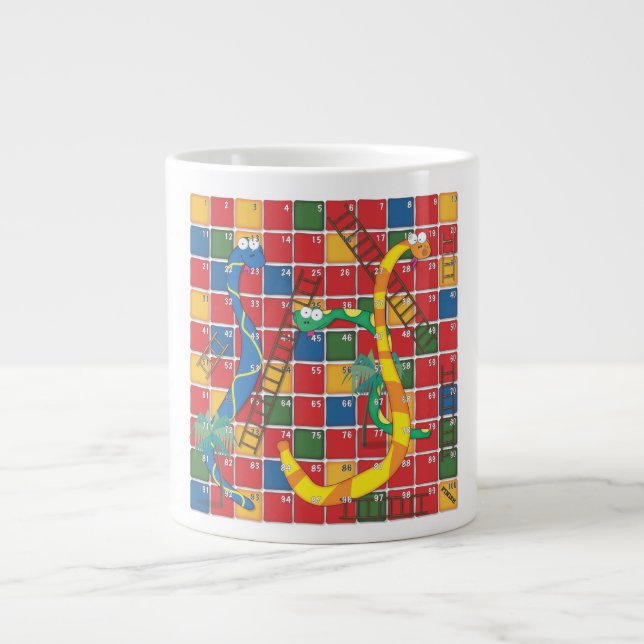 Taza De Café Gigante Serpientes y laderas (Frente)