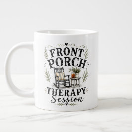 Taza De Café Gigante Sesión de terapia en el porche delantero