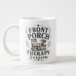 Taza De Café Gigante Sesión de terapia en el porche delantero