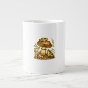 Taza De Café Gigante Seta de rana estética Cottagecore Goblincore
