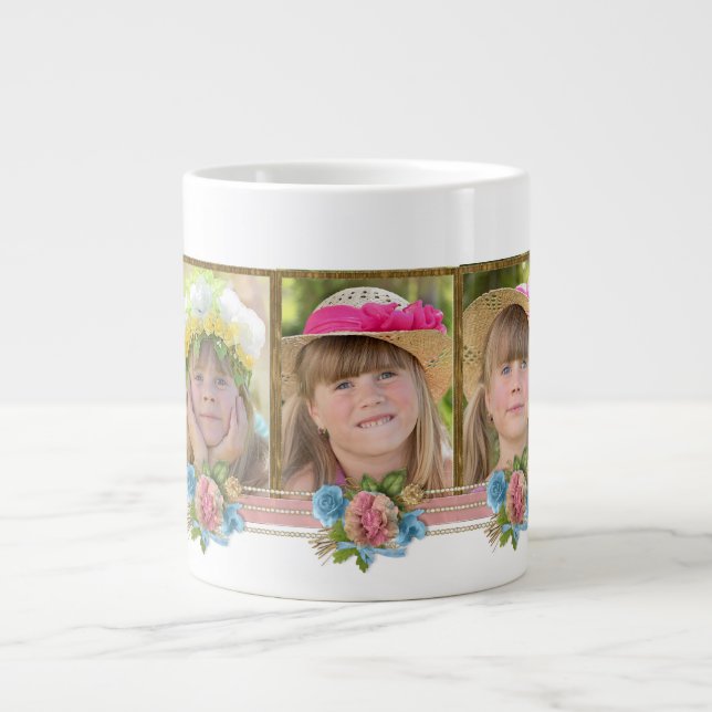 Taza De Café Gigante Shabby Chic Photo Specialty Mug (Frente)