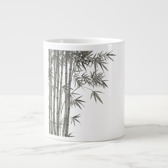 Taza De Café Gigante Shade-Grown Bamboo Cane Japandi Texture (Frente)