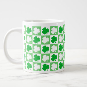 Taza De Café Gigante Shamrock verde y blanco bailando St Pats Irish