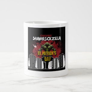 Taza De Café Gigante Shamrockzilla: Día de San Patricio Kaiju Monstruo