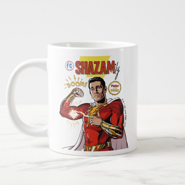 Taza De Café Gigante ¡SHAZAM! Furia de los dioses | Tapa de SHAZAMily C (Izquierda)