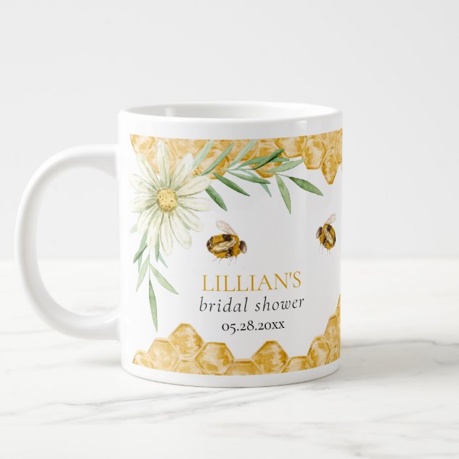 Taza De Café Gigante She Found Her Honey Bee Bridal Shower Favor Giant (Izquierda)