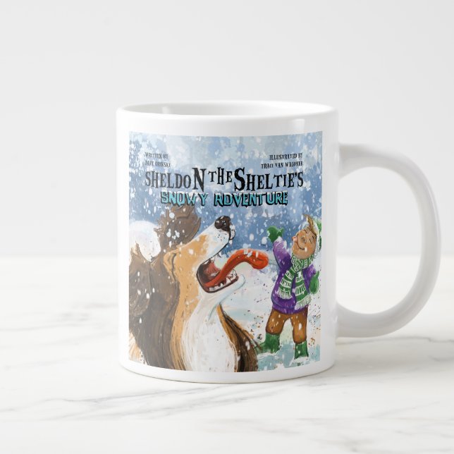 Taza De Café Gigante Sheldon el Sheltie (Derecha)