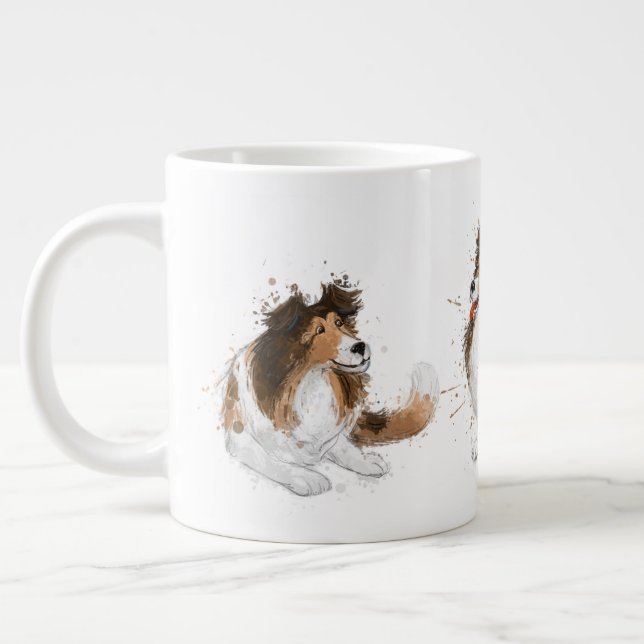 Taza De Café Gigante Sheldon la corbata tres polos (Izquierda)