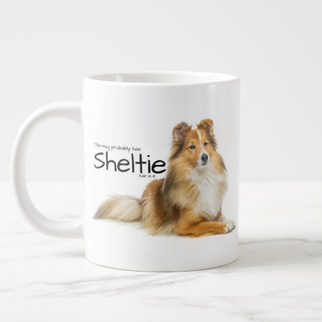 Taza De Café Gigante Sheltie Hair (Izquierda)