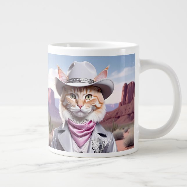 Taza De Café Gigante Sheriff Cat (Derecha)