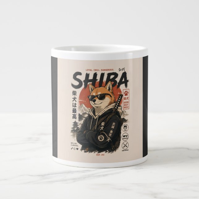 TAZA DE CAFÉ GIGANTE SHIBA EL PROTECTOR (Frente)