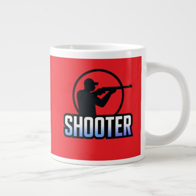 Taza De Café Gigante Shooter - Diseño Marksman Silhouette Premium (Derecha)