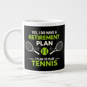 Taza De Café Gigante Sí, tengo un plan de jubilación tenis