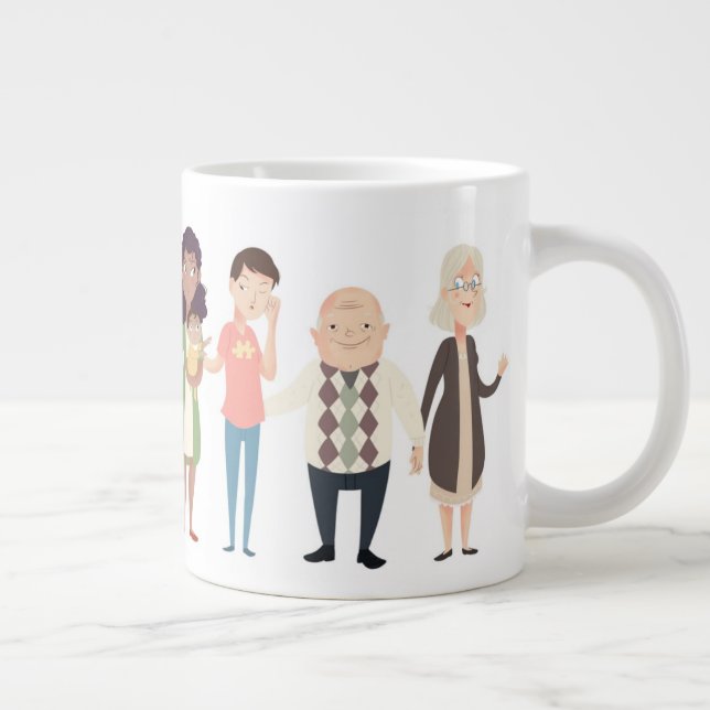 Taza De Café Gigante Sibos de todas las generaciones Mug (Derecha)