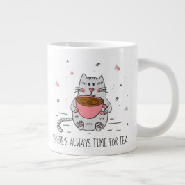 Taza De Café Gigante Siempre hay tiempo para el té, Cat