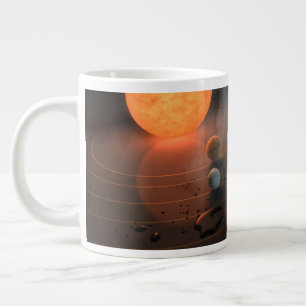Taza De Café Gigante Siete planetas en órbita alrededor de la estrella 