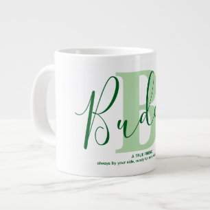 Taza De Café Gigante Significado del nombre de compañero Monograma Dueñ