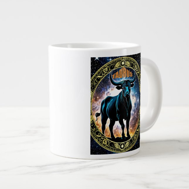 Taza De Café Gigante Signo de astrología de Taurus (Derecha)