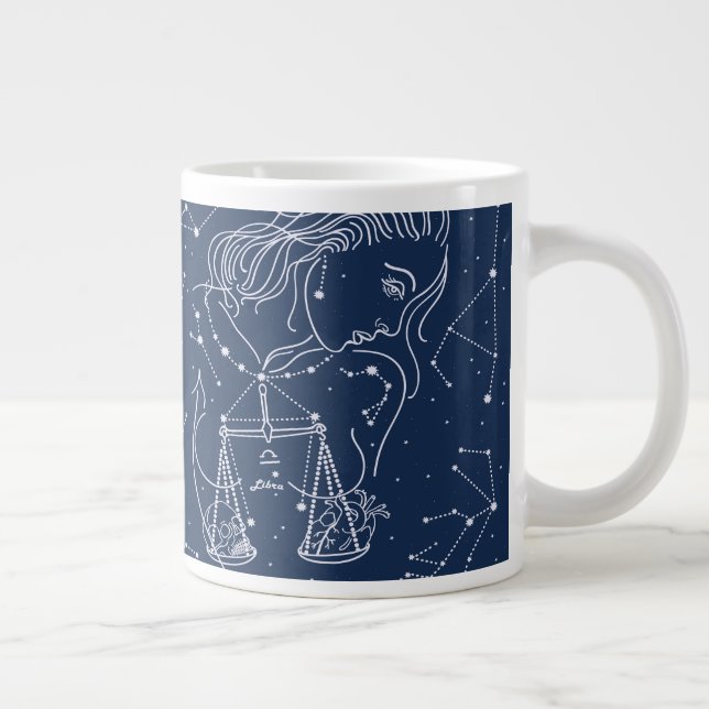 Taza De Café Gigante Signo de Libra zodiac (Derecha)