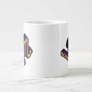 Taza De Café Gigante Signo zodiacal Escorpio y diseño de texto