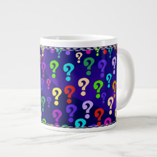 Taza De Café Gigante Signos de interrogación del arco iris