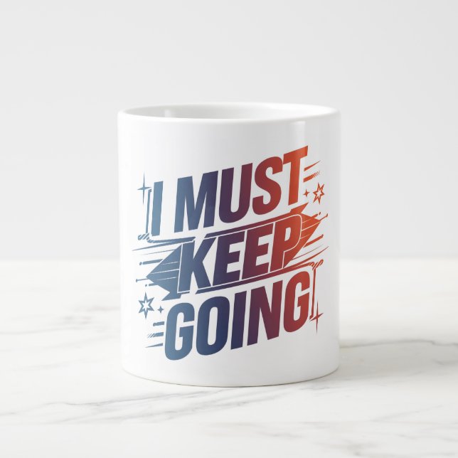 Taza De Café Gigante "Sigue andando: Mug de motivación diaria" (Frente)