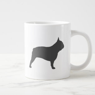 Taza De Café Gigante Silhouettes Bulldog francés Perros franceses