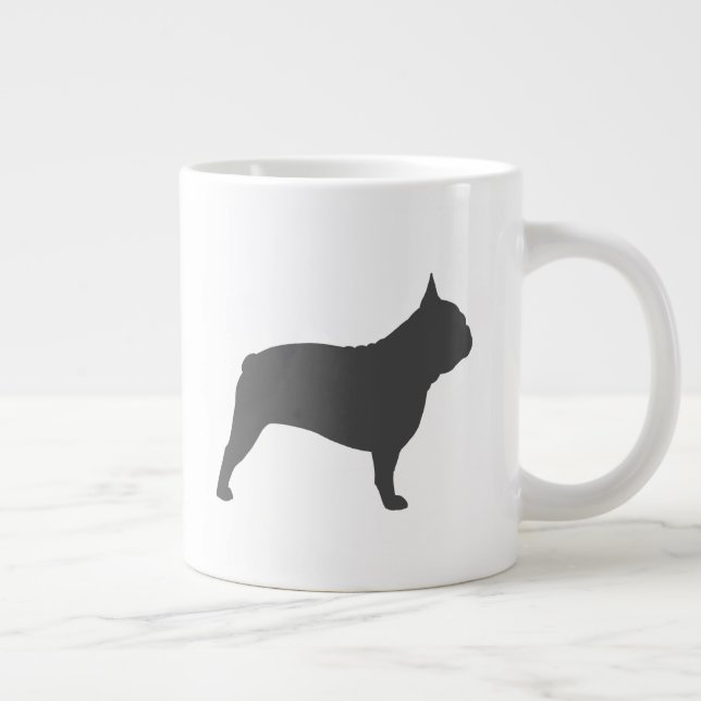 Taza De Café Gigante Silhouettes Bulldog francés Perros franceses (Derecha)
