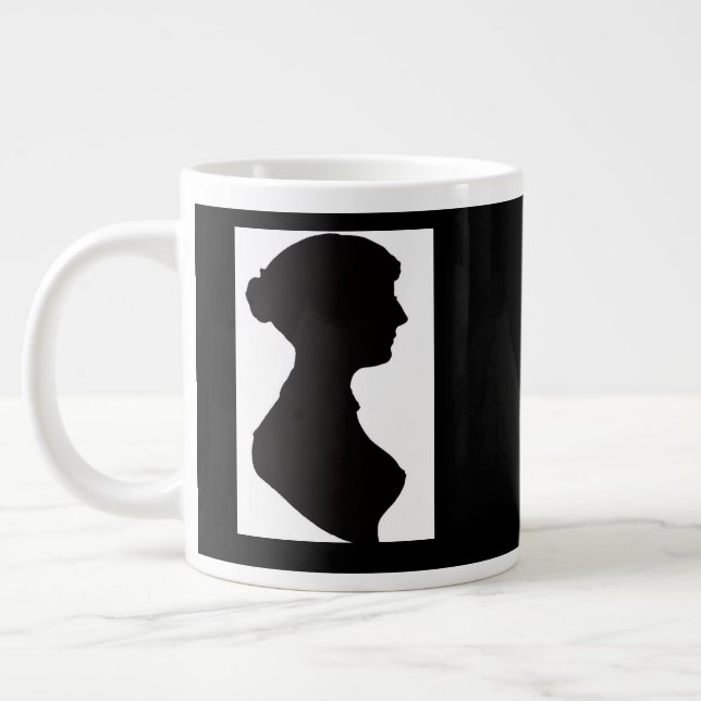 Taza De Café Gigante Silueta de Jane Austen (Izquierda)