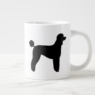 Taza De Café Gigante Siluetas estándar de raza de perro de caramelo